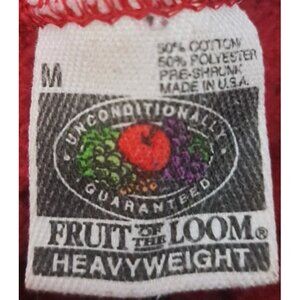 Vintage Tag Fruit Of The Loom Women's Medium Red sweatshirt Heavy Weight BLANK